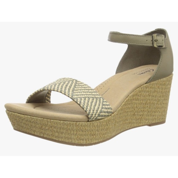 Clarks Shoes - NEW Clarks Women's Rose Ease Ankle-Strap Espadrille Platform Wedge Sandals 11 M
